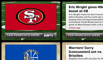 New Sports Team Data Widget