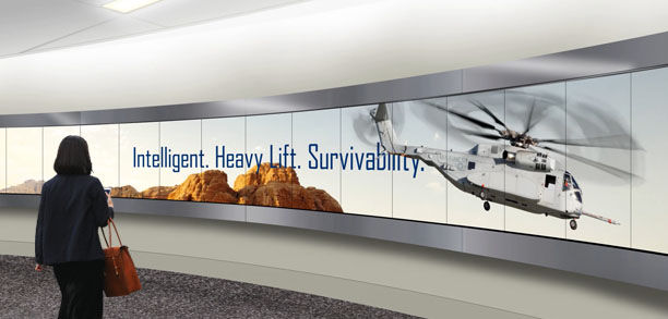 Lockheed Martin video wall native resolution content