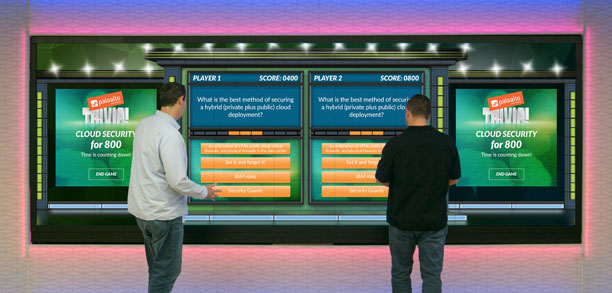 experience center gamification trivia game interactive app